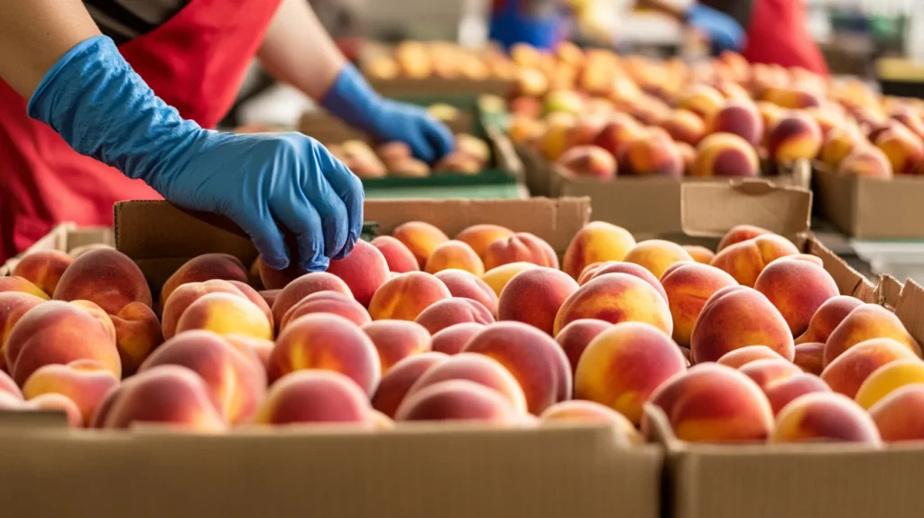 Línea de proceso y manipulación de fruta